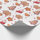 Papier Cadeau Noël pain d'épices Cookies Gros (Coin)
