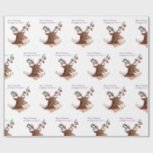 Papier Cadeau Noël, Papier d'emballage du Nouvel An (Plat)