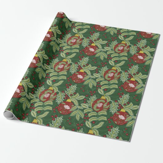 Papier Cadeau Noël par William Morris Wrapping Paper (Déroulé)