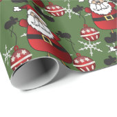 Papier Cadeau Noël Père Noël (Coin rond)
