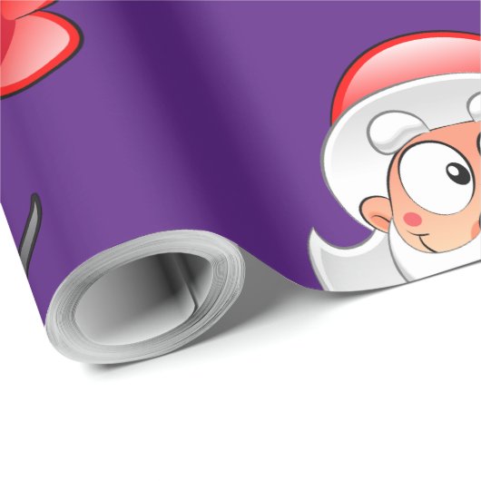 Papier Cadeau Noël Père Noël (Coin rond)