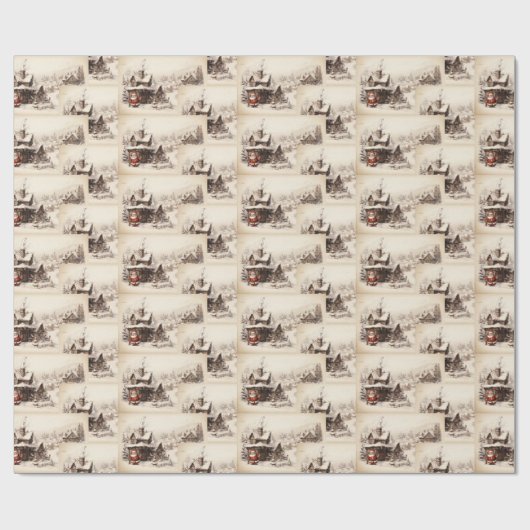 Papier Cadeau Noël Père Noël (Plat)