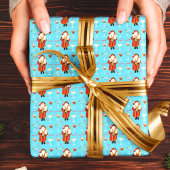 Papier Cadeau Noël Père Noël Apporte Liquor de vacances