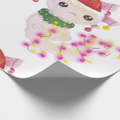 Papier Cadeau Noël père Noël axolotl (Coin)