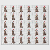Papier Cadeau Noël Père Noël Chocolat Labrador Holiday Dog (Plat)