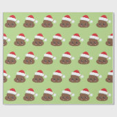 Papier Cadeau Noël Père Noël d'Emoji de dunette (Plat)