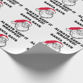 Papier Cadeau Noël Père Noël indique le maintiennent enveloppé (Coin)