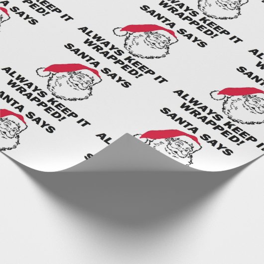 Papier Cadeau Noël Père Noël indique le maintiennent enveloppé (Coin)