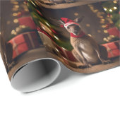Papier Cadeau Noël Père Noël Kangaroo, (Coin rond)