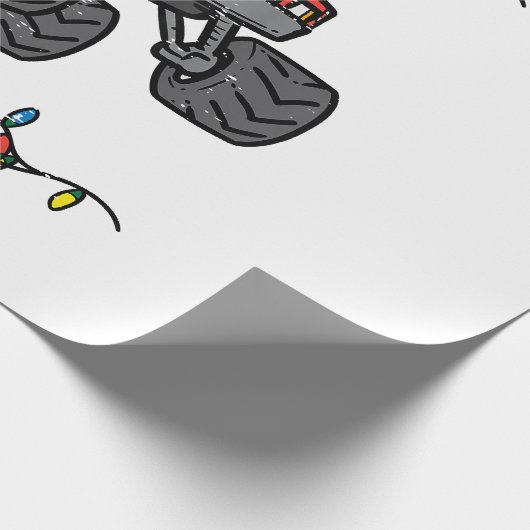 Papier Cadeau Noël Père Noël Monster Camion Garçons Enfants Enfa (Coin)