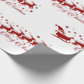 Papier Cadeau Noël Père Noël Sleigh Motif (Coin)