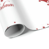 Papier Cadeau Noël Père Noël Sleigh Motif (Coin rond)