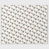 Papier Cadeau Noël Père Noël Wheaten Terrier (blé 1b2) mignonne (Plat)