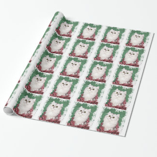 Papier Cadeau Noël persan argenté ombragé