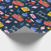 Papier Cadeau Noël personnalisable (Coin)