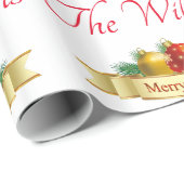 Papier Cadeau Noël personnalisé (Coin rond)