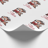 Papier Cadeau Noël personnalisé Cute Reindeer (Coin)