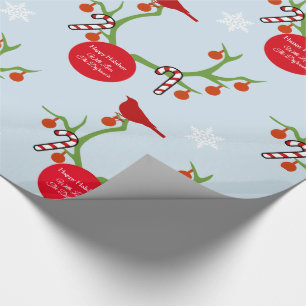 Papier Cadeau Noël personnalisé d'andouillers de renne