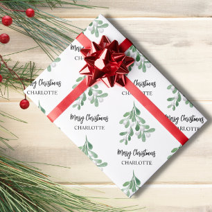Papier Cadeau Noël personnalisé de Mistletoe