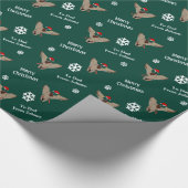 Papier Cadeau Noël personnalisé de Père Noël de canard de (Coin)