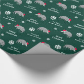 Papier Cadeau Noël personnalisé de tatou (Coin)