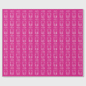 Papier Cadeau Noël pétillant rose (Plat)