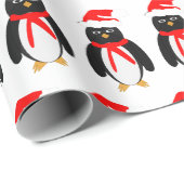 Papier Cadeau Noël pingouin (Coin rond)
