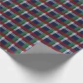 Papier Cadeau Noël Plaid Green and Red Navy Blue (Coin)