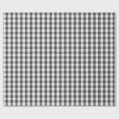 Papier Cadeau Noël Plaid Grey and White Buffalo Check (Plat)