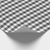 Papier Cadeau Noël Plaid Grey and White Buffalo Check (Coin)