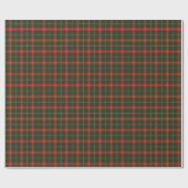 Papier Cadeau Noël Plaid rouge et vert (Plat)