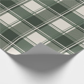 Papier Cadeau Noël Plaid - Vert (Coin)