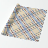 Papier Cadeau Noël Plat Blue Holiday (Déroulé)
