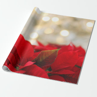 Papier Cadeau Noël Poinsettia