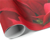 Papier Cadeau Noël Poinsettia (Coin rond)