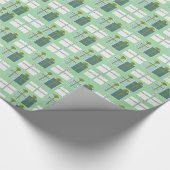 Papier Cadeau Noël présente le Motif sur le vert (Coin)