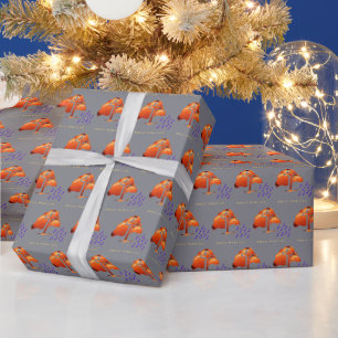 Papier Cadeau Noël Prière gris