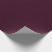 Papier Cadeau Noël profond violet prune solide luxe foncé (Coin)