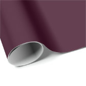 Papier Cadeau Noël profond violet prune solide luxe foncé (Coin rond)