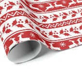 Papier Cadeau Noël Pull Ugly Renne (Coin rond)