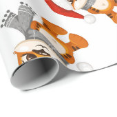 Papier Cadeau Noël Racoon Père Noël (Coin rond)