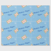 Papier Cadeau Noël Rappin' Blue (Plat)