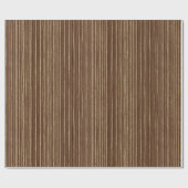 Papier Cadeau Noël Rayures Or Marron (Plat)