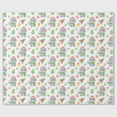 Papier Cadeau Noël Renard Gris (Plat)