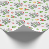 Papier Cadeau Noël Renard Gris (Coin)