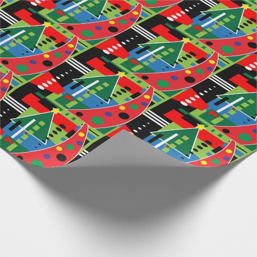 Papier Cadeau Noël rétro Abstrait (Coin)