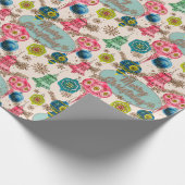 Papier Cadeau Noel rétro brillant (Coin)