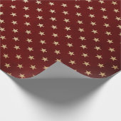 Papier Cadeau Noël rétro de Bourgogne et Kraft (Coin)