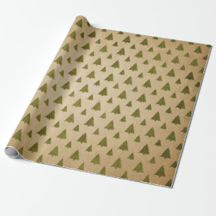 Papier Cadeau Noël Rétro de Green et Kraft