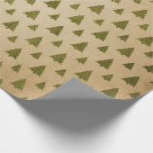 Papier Cadeau Noël Rétro de Green et Kraft (Coin)